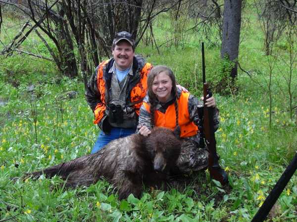 13-year-old Kayla from Hurricane with her ligh colored cinnamon bear taken 5-30-13