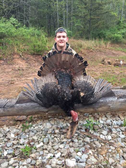 Christian got a nice jake in Kanawha County WV on youth day 2015 it was our first time ever turkey hunting
