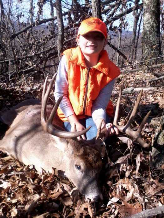 Taylor Moore of Sandyville, WV, harvested her first buck!